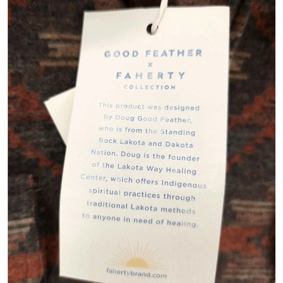 NWT FAHERTY Legend Sweater Flannel Shirt Men Large Aztec Southwest Aztec Western - Picture 4 of 5